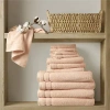 510 Design 100% Cotton Quick Dry Bath Towel Set In Pink