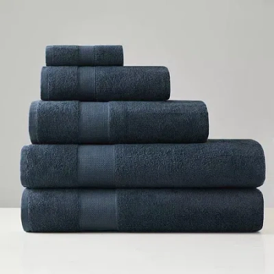 510 Design 100% Premium Turkish Cotton Bath Towel Set In Blue