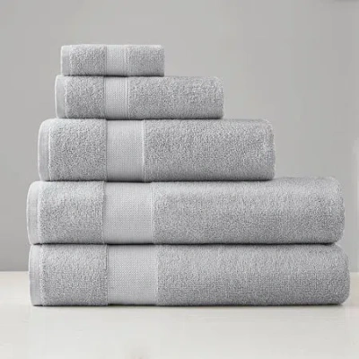510 Design 100% Premium Turkish Cotton Bath Towel Set In Gray