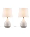 510 DESIGN 2-TONE CERAMIC TABLE LAMP SET OF 2