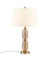 510 Design 26.5" Zirconia Faceted Glass Table Lamp In Neutral