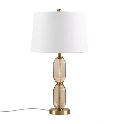 510 Design 26.5" Zirconia Faceted Glass Table Lamp In Brown