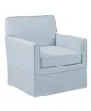 510 Design Paula 30"w Slipcover Accent Armchair In Light Blue