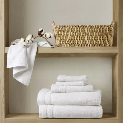 510 Design 400gsm Essential Bundle 100% Cotton Quick Dry Super Soft Towel Set In White