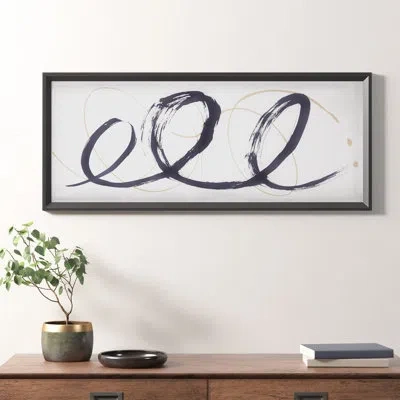 510 Design Abstract Ambit Framed Glass Wall Art In Black