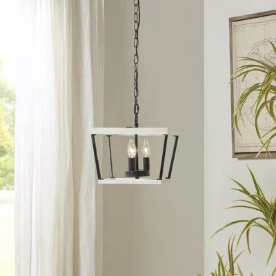 510 Design Adele Farmhouse Metal Pendant In White,black