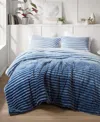 510 DESIGN AVRIL FLUFFY RIBBED PLUSH 2-PC. COMFORTER SET, TWIN/TWIN XL