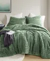 510 Design Avril Fluffy Ribbed Plush 3-pc. Comforter Set, King/california King In Green
