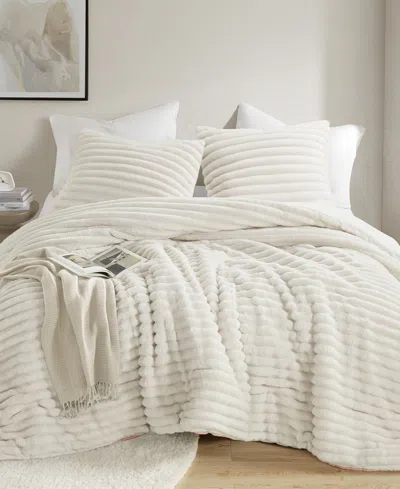 510 Design Avril Fluffy Ribbed Plush 2-pc. Comforter Set, Twin/twin Xl In Ivory