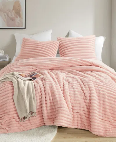 510 Design Avril Fluffy Ribbed Plush 2-pc. Comforter Set, Twin/twin Xl In Pink