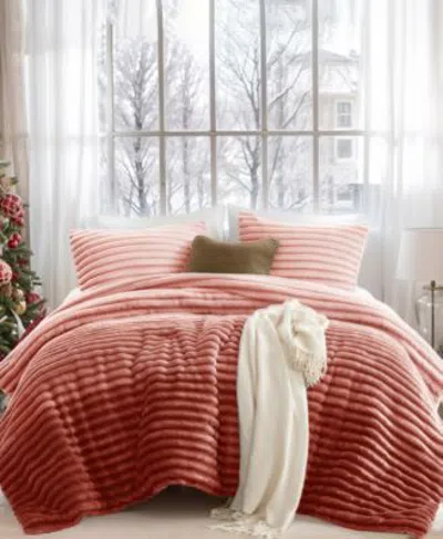 510 Design Avril Fluffy Ribbed Plush Comforter Sets In White