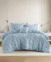 510 Design Bailey Diamond Pucker Woven 4-pc. Comforter Set, Full/queen In Blue