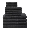 510 Design Big Bundle 12-pc. Quick Dry Solid Bath Towel Set In Black