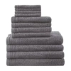510 Design Big Bundle 12-pc. Quick Dry Solid Bath Towel Set In Gray
