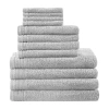 510 Design Big Bundle 12-pc. Quick Dry Solid Bath Towel Set In Silver