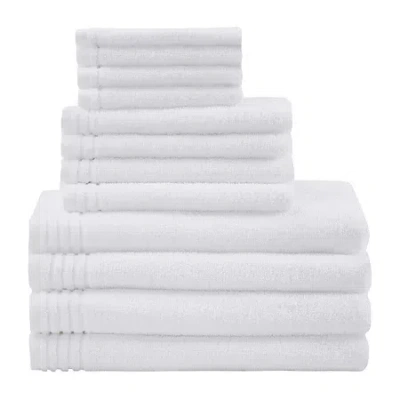510 Design Big Bundle 12-pc. Quick Dry Solid Bath Towel Set In White