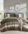 510 Design Boulder Stripe Micro Suede 2-pc. Comforter Set, Twin/twin Xl In Green