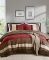 510 Design Boulder Stripe Micro Suede 2-pc. Comforter Set, Twin/twin Xl In Brick