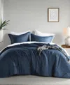 510 Design Camden Chambray Print 3-pc. Comforter Set, Full/queen In Navy