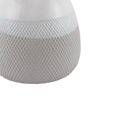 510 Design Ceramic Textured Table Lamp In Gray