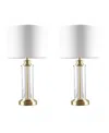 510 Design Clarity Glass Cylinder Table Lamp Set Of 2 In Clear