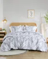 510 Design Aria Floral Print Reversible 2-pc. Comforter Set, Twin/twin Xl In Gray