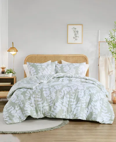 510 Design Aria Floral Print Reversible 3-pc. Comforter Set, King/california King In Light,pastel Brown