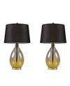 510 Design Cortina Pearl Drop Glass Table Lamp, Set Of 2 In Gold