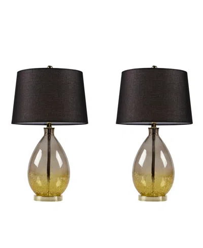 510 Design Cortina Pearl Drop Glass Table Lamp, Set Of 2 In Gold