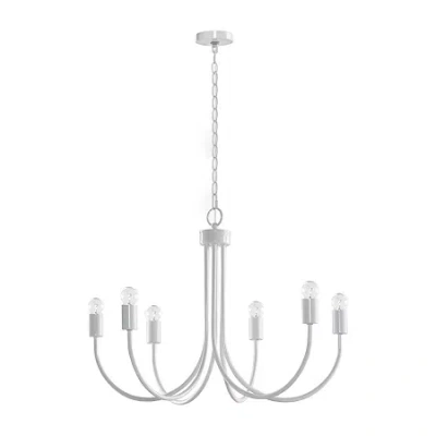 510 Design Ellie 6 Light Chandelier In White