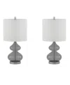 510 Design Ellipse Curved Glass Table Lamp, Set Of 2 In Gray