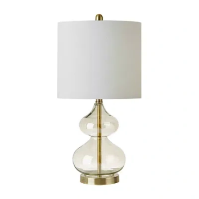 510 Design Ellipse Set Of 2 Curved Glass Table Lamps In Multi