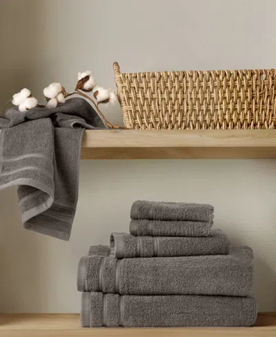 510 Design Essential Quick Dry Cotton 6-pc. Bath Towel Set In Grey