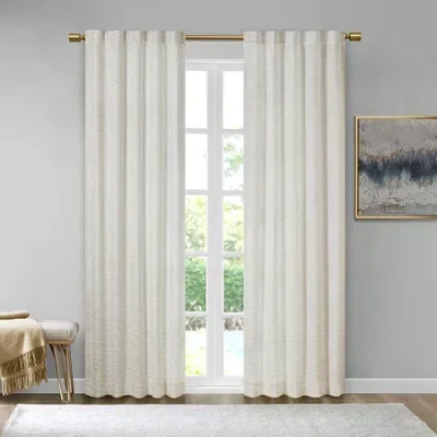 510 Design Garett Rod Pocket Back Tab Light-filtering Set Of 2 Curtain Panel In White