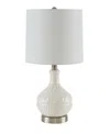 510 Design Gypsy 20.5" Embossed Boho Table Lamp In White