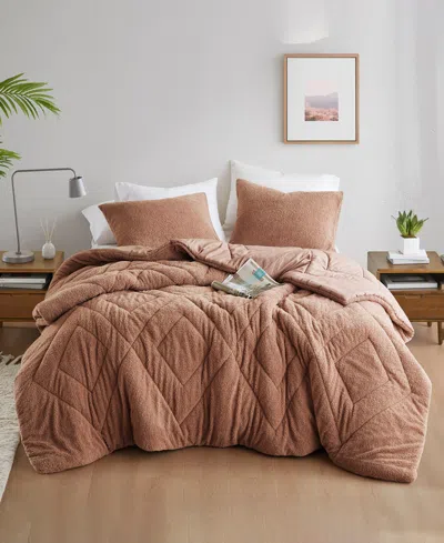 510 Design Kyla Double Diamond Quilted Teddy 3-pc. Comforter Set, Full/queen In Brown