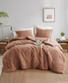 510 Design Kyla Double Diamond Quilted Teddy 3-pc. Comforter Set, King/california King In Brown