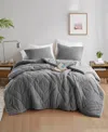 510 Design Kyla Double Diamond Quilted Teddy 3-pc. Comforter Set, King/california King In Gray