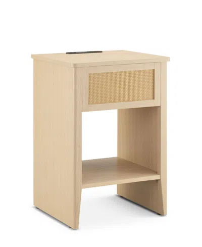 510 Design Lennox 23.75" Wood Square Accent Table In Neutral
