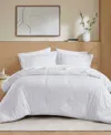 510 Design Logan Woven Striped 7-pc. Comforter Set, Full In White