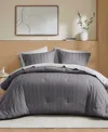510 Design Logan Woven Striped 7-pc. Comforter Set, King In Gray