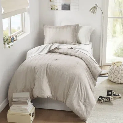 510 Design Logan Woven Striped Comforter Set In Neutral Striped