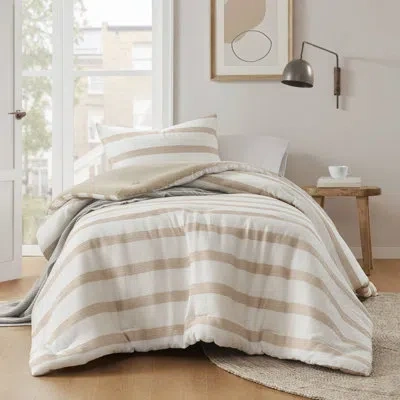 510 Design Merritt Yarn-dyed Striped Comforter In Taupe