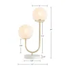 510 Design Metal 2-light Globe Table Lamp In Gold