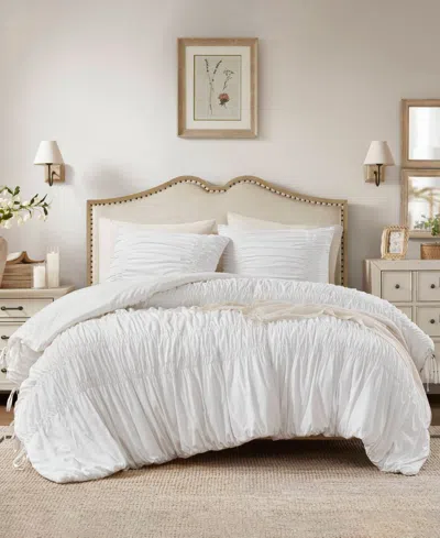 510 Design Mia Ruched 3-pc. Comforter Set, Queen In White