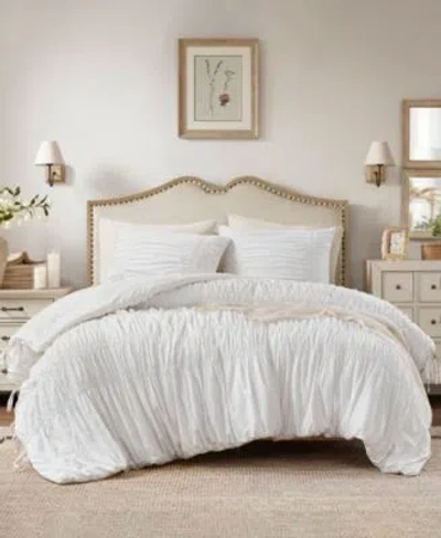 510 Design Mia Ruched Comforter Sets In White