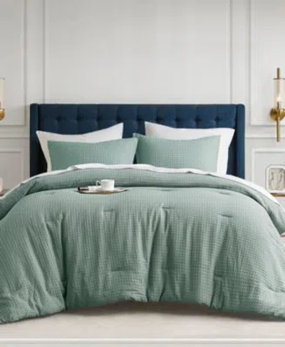 510 Design Mina Waffle Textured Comforter Sets In Light Gray