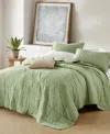 510 Design Mina Waffle Weave Textured 3-pc. Quilt Set, King/california King In Green