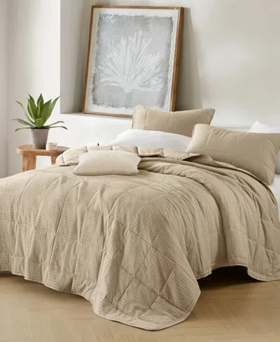 510 Design Mina Waffle Weave Textured 3-pc. Quilt Set, King/california King In Natural