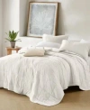 510 Design Mina Waffle Weave Textured Quilt Sets In White